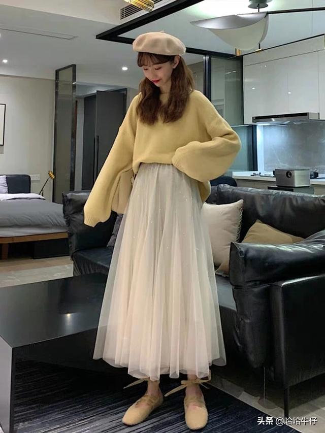 毛衣连衣纱裙怎么搭配(图2)