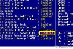 怎么在bios里关闭硬盘smart