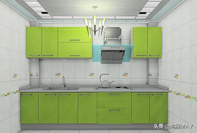 果绿色橱柜如何搭配台面(图15)