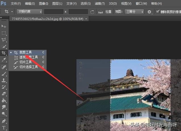 Photoshop怎么设置裁剪的尺寸和分辨率