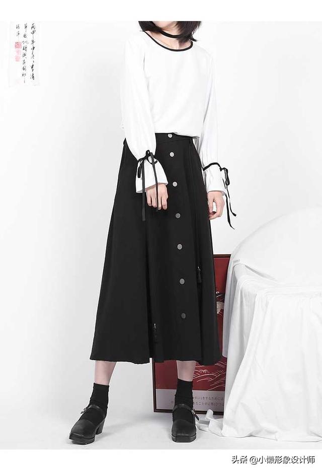 胖妹妹黑色长裙如何搭配(图8)