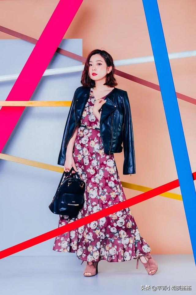 教你皮衣如何搭配连衣裙(图3)