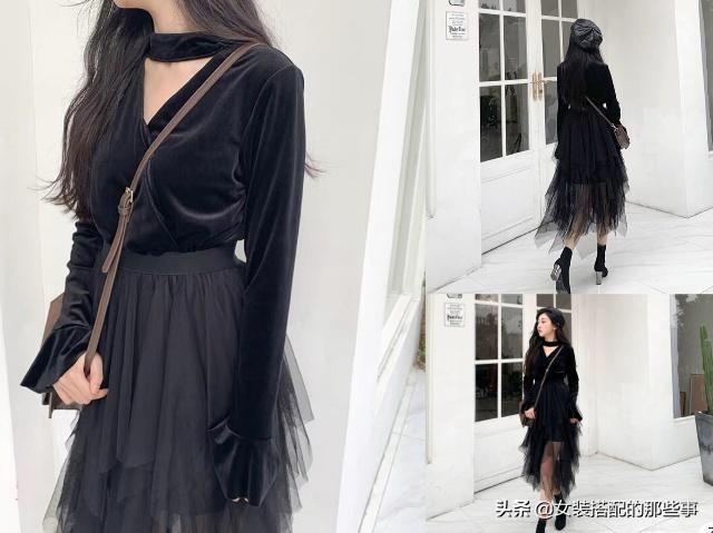 黑色皮短裙如何搭配冬天