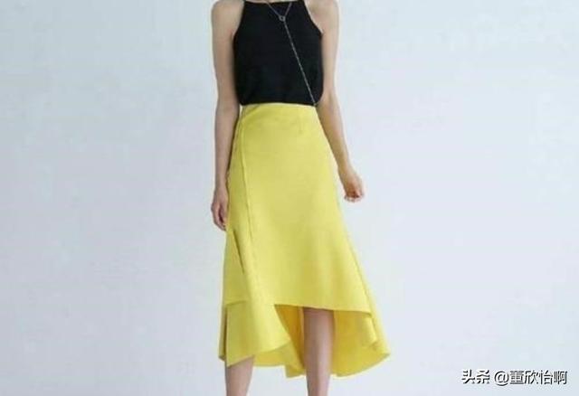 黄色的短裙如何搭配衣服(图1)