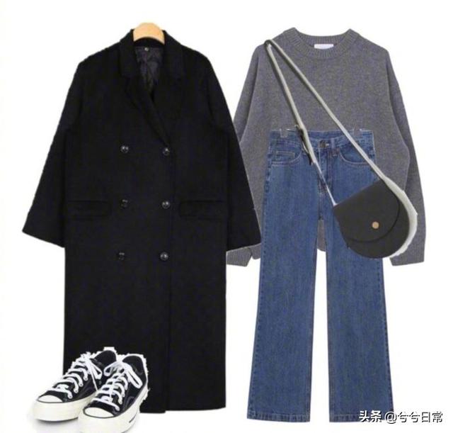 黑色高筒靴如何搭配大衣(图5)