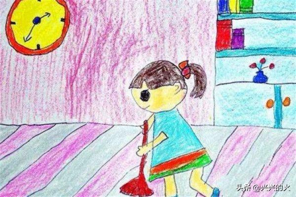 五一劳动节儿童绘画 二年级劳动画简单的图