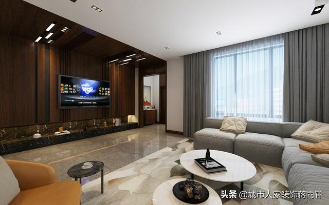 地毯如何搭配窗帘客厅挂(图2)