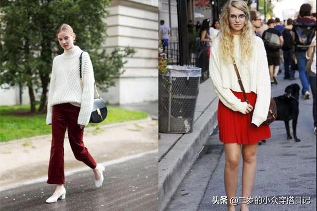 时尚白色大毛衣如何搭配(图18)