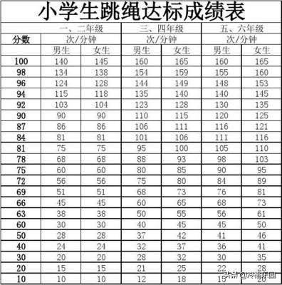 跳绳 小学生， 跳绳小学生标准