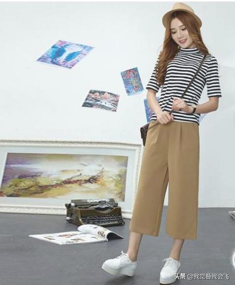 阔腿裤怎么搭配上衣和鞋子(图6)