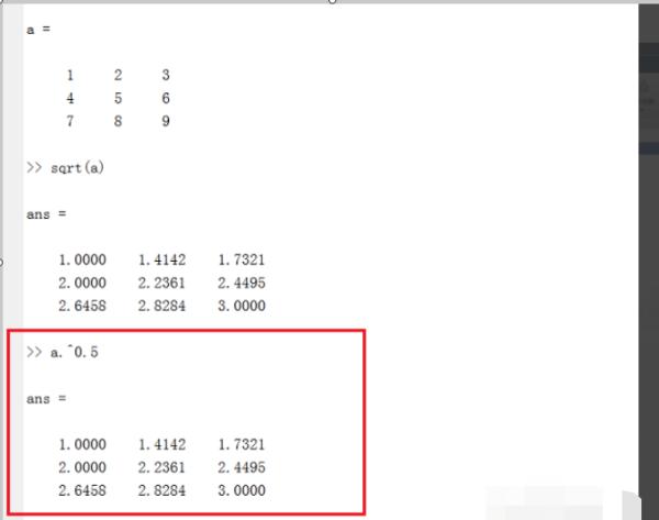 matlab根号怎么打