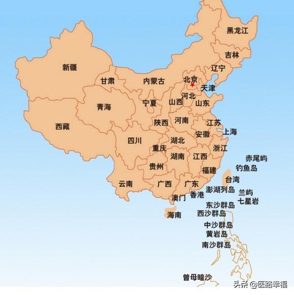中国北京在地图上的什么方向