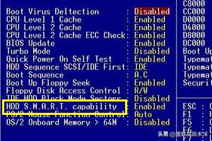 怎么在bios里关闭硬盘smart