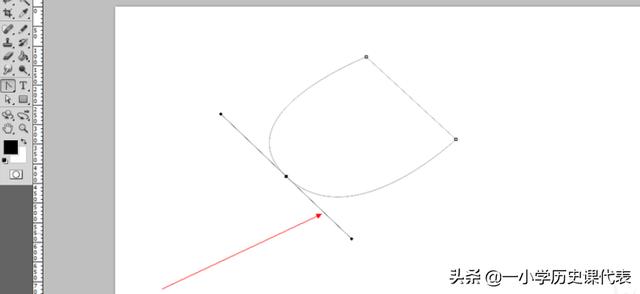 ps，photoshop中如何调出一个锚点的控制杆手柄