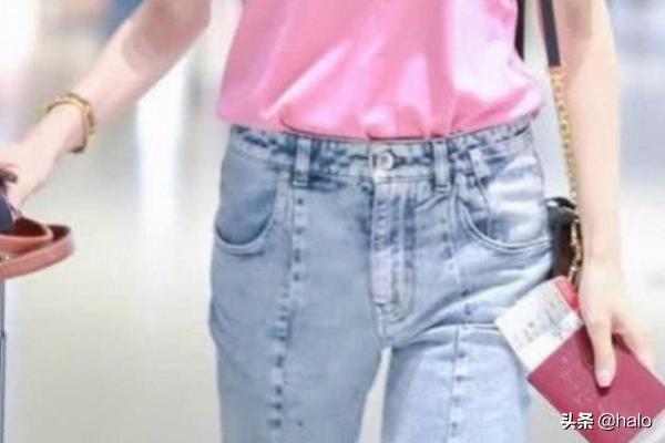 粉色大圆领短袖如何搭配(图2)