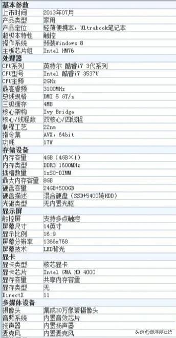 电脑配置参数详解 型号查询