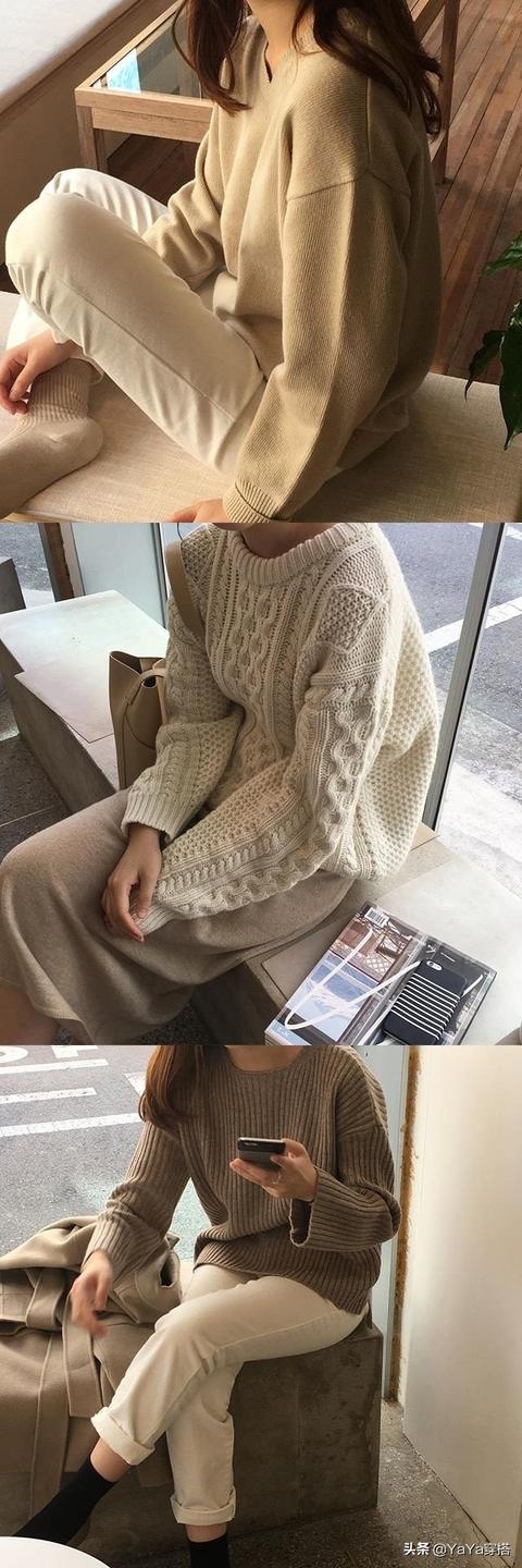慵懒风毛衣外套如何搭配(图32)
