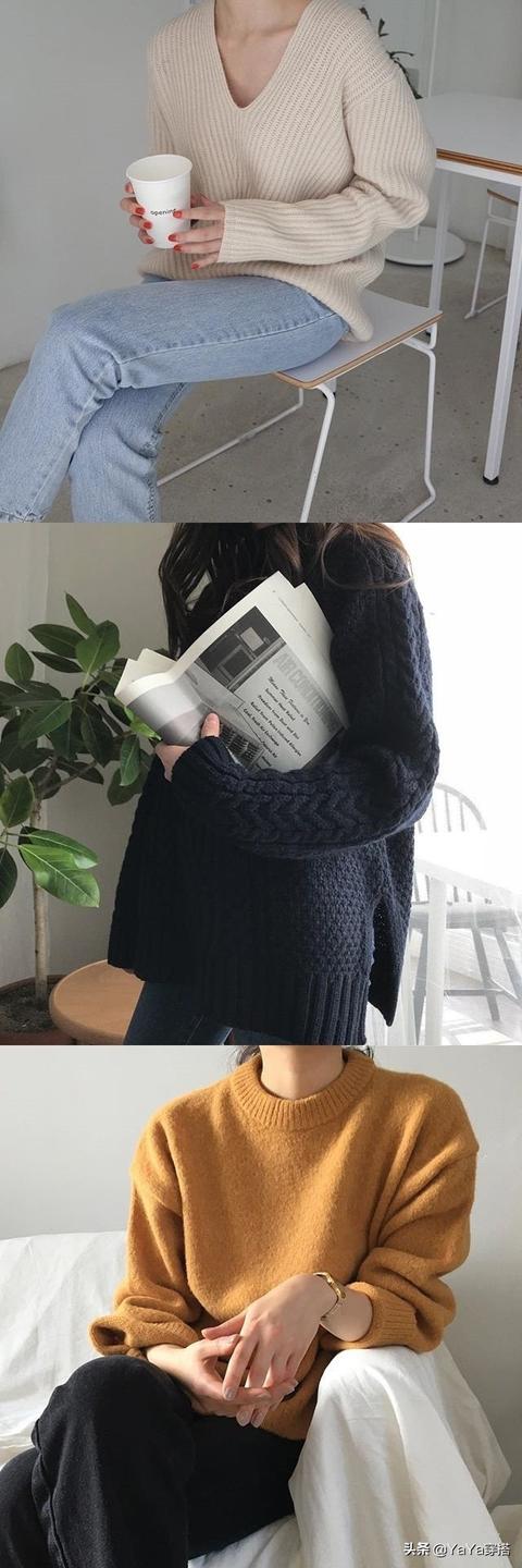 慵懒风毛衣外套如何搭配(图34)