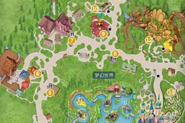 上海迪士尼乐园园内地图、导览图？