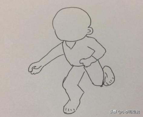 简笔画踢足球男生的画法,第5张