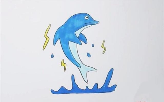 海豚简笔画 简单
