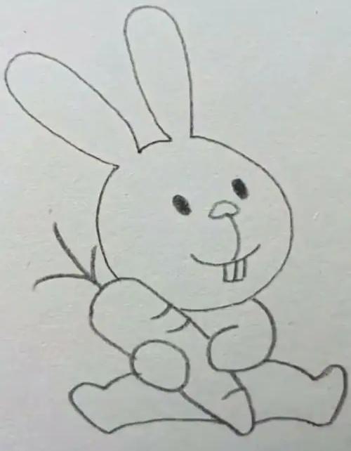 小白兔儿童画简单又好看?