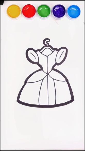 穿上这款公主裙,要去哪呢?#简笔画#教育#可爱颂